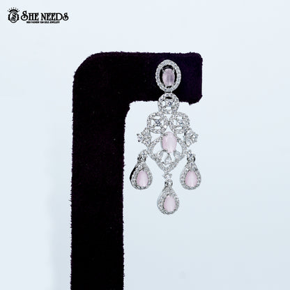 Regal circle weave rhodium silver necklace with layered statement design