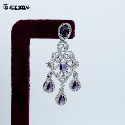 Regal circle weave rhodium silver necklace with layered statement design