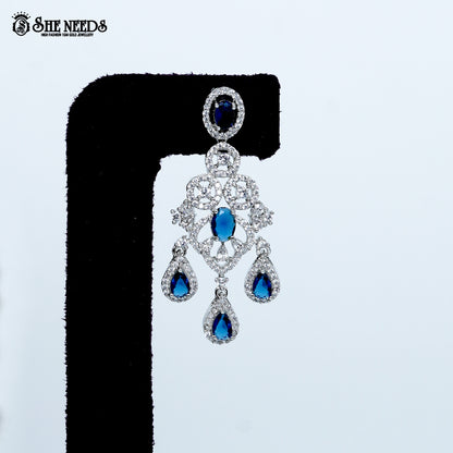 Regal circle weave rhodium silver necklace with layered statement design