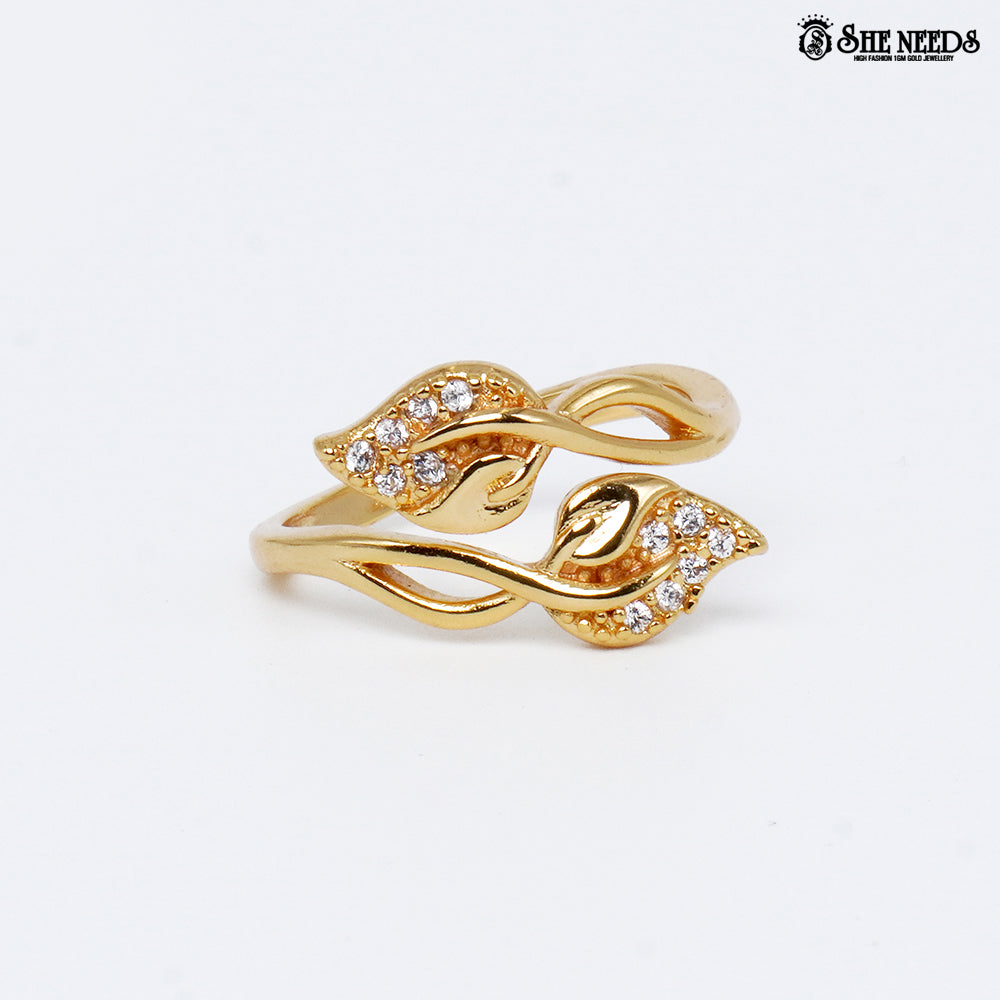 Gold Leaflet Rings