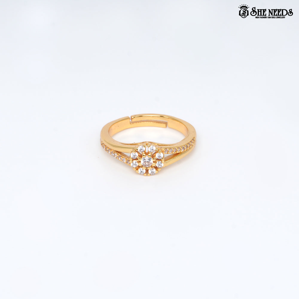 Radiant Halo Gold Rings