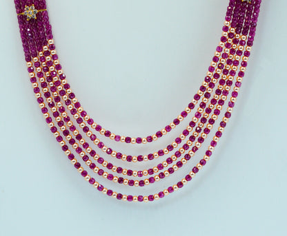 Ethnic Grace Pink Pearl Beads Necklace