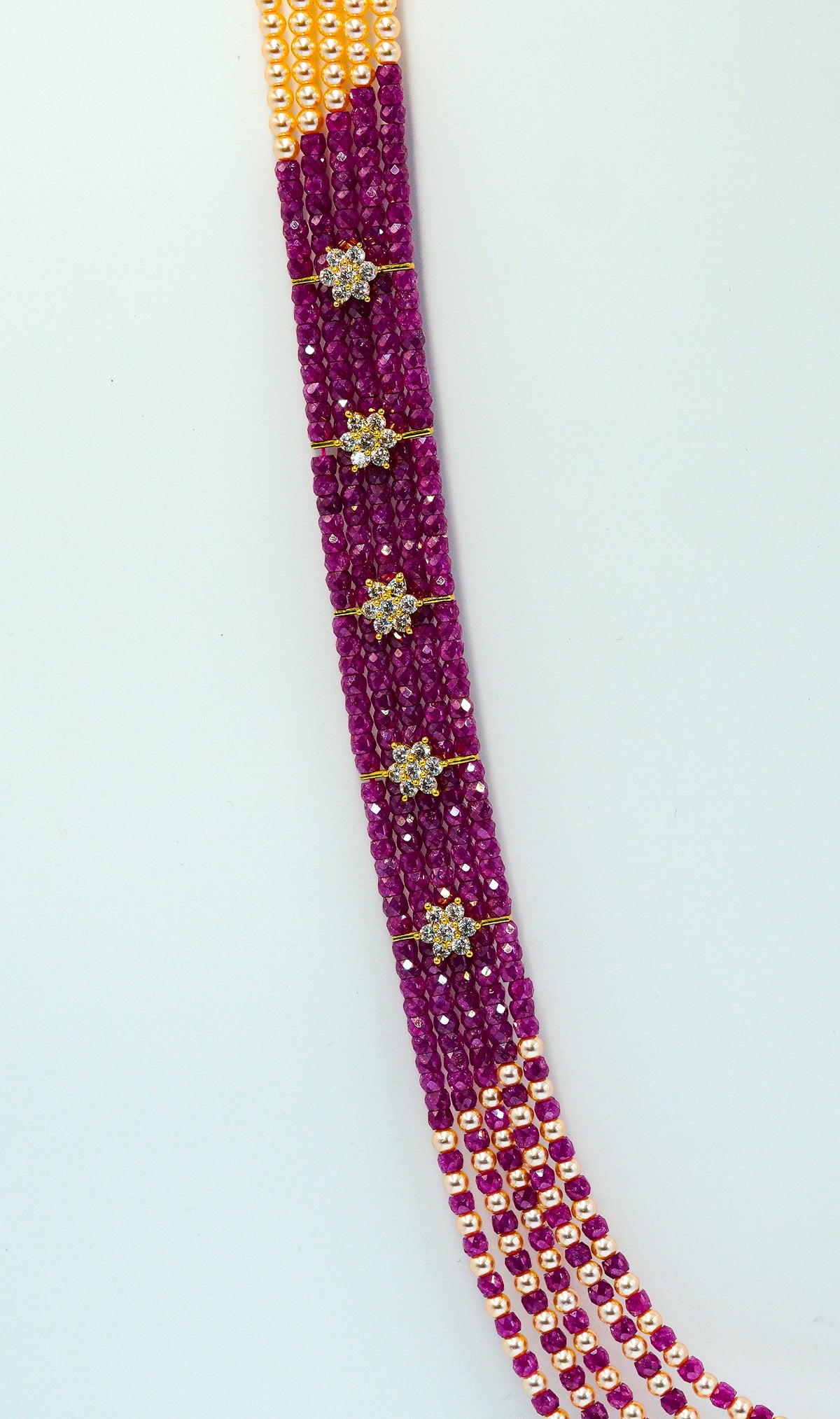 Ethnic Grace Pink Pearl Beads Necklace