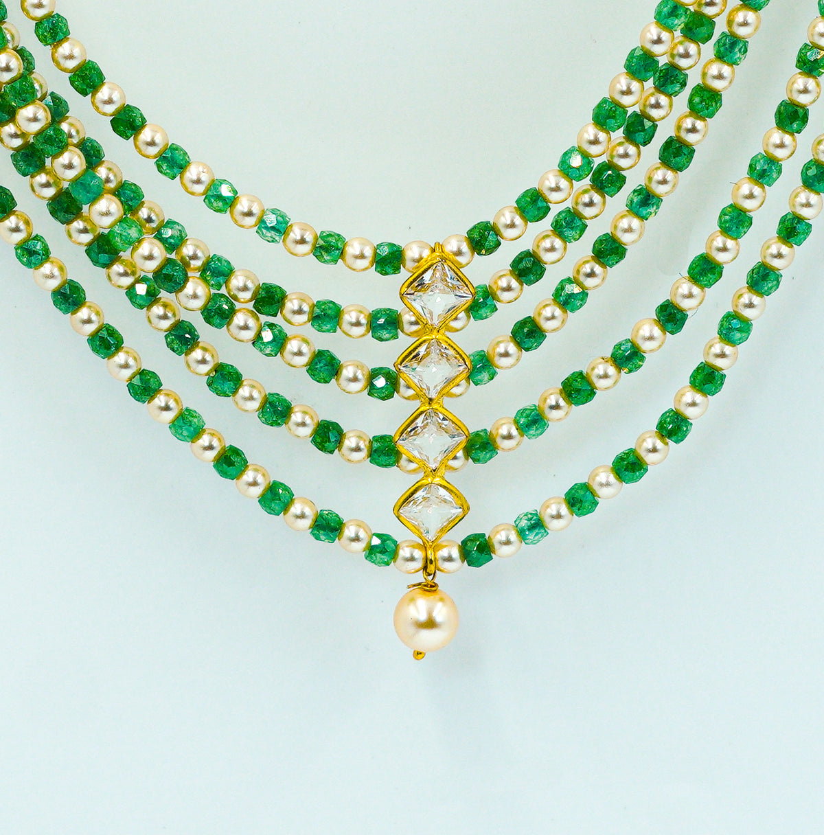 Verdant Royale Multi Strand Pearl Beads