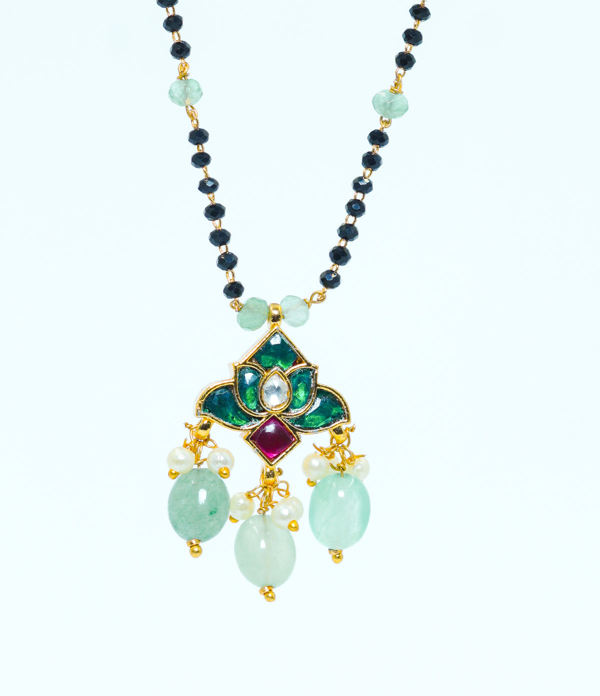 Emerald Charm  Mangalsutra Necklace