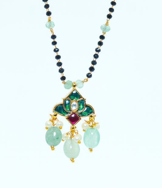 Emerald Charm  Mangalsutra Necklace