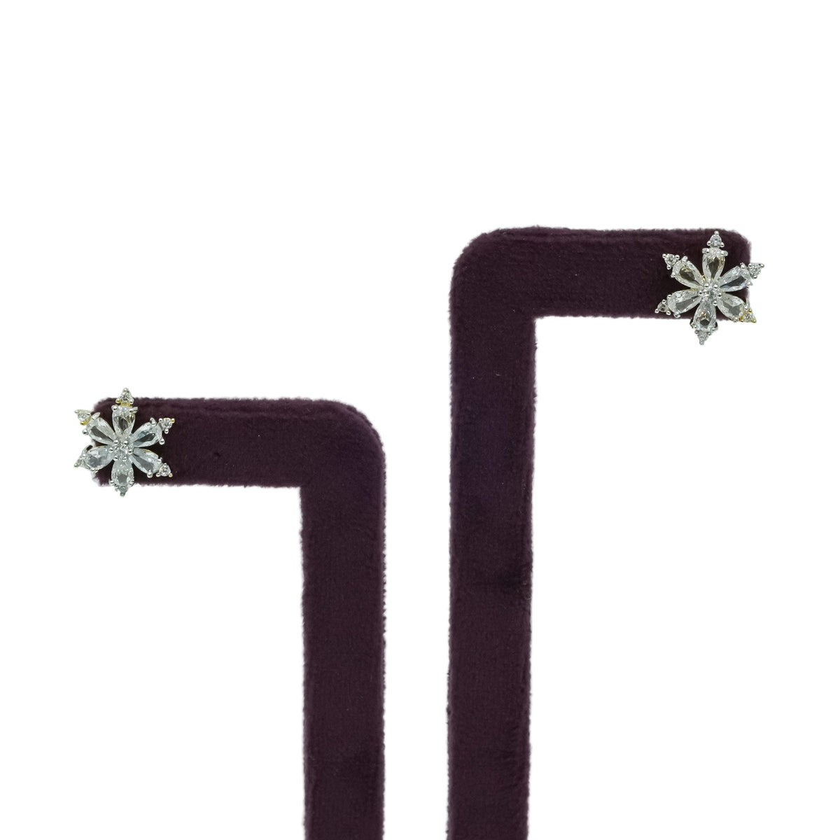 Snowflake Zircon Stud Earrings
