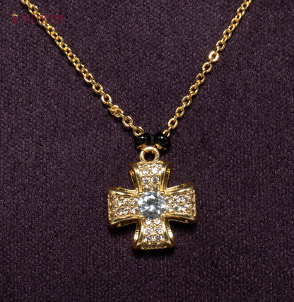 Astera Cross American Diamond Mangalsutra