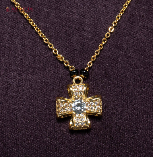 Astera Cross American Diamond Mangalsutra