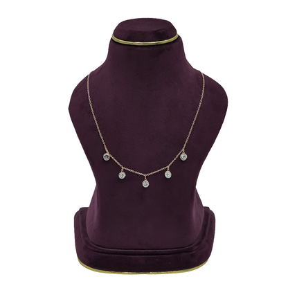 Crystal Drop Charm Necklace (CHAINS)