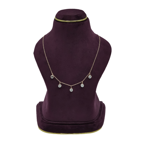 Crystal Drop Charm Necklace (CHAINS)