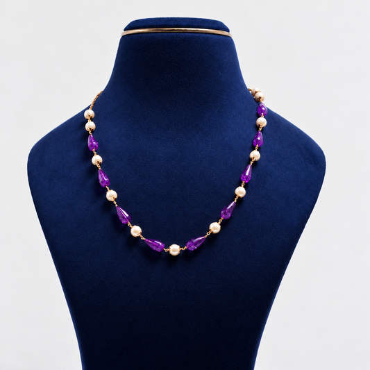 Amethyst Pearl Harmony Necklace