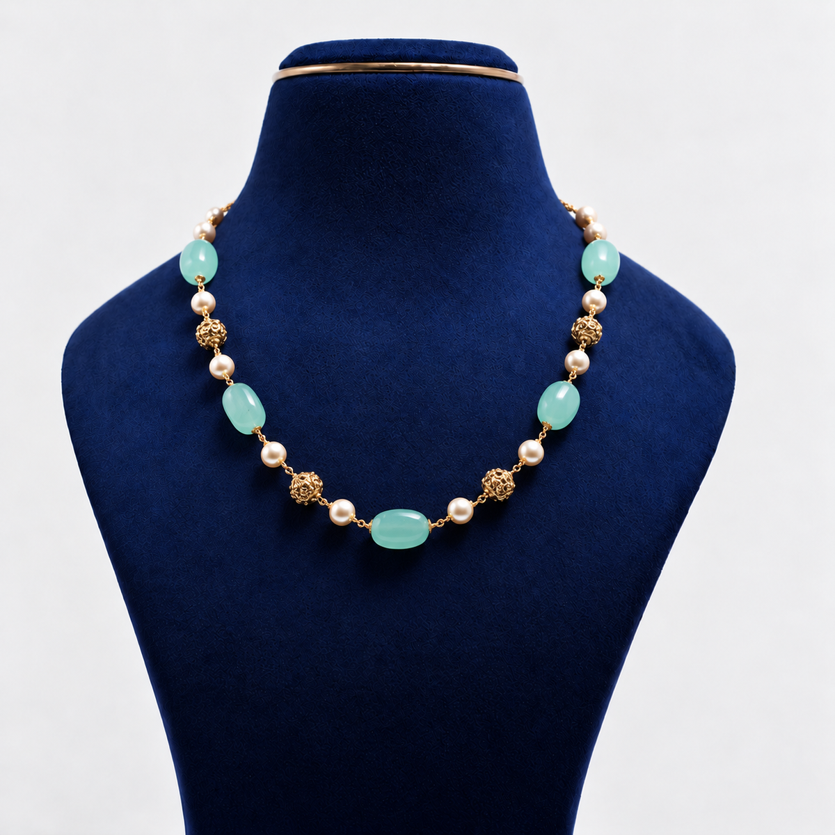 Mint Pearl Elegance Necklace