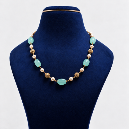 Mint Pearl Elegance Necklace