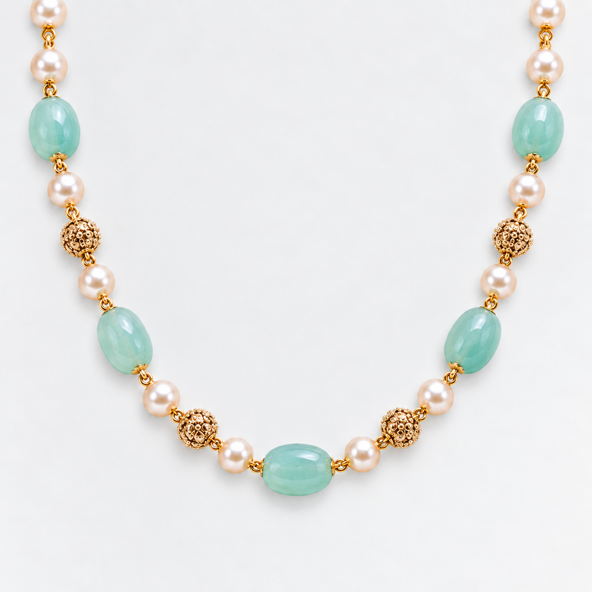 Mint Pearl Elegance Necklace