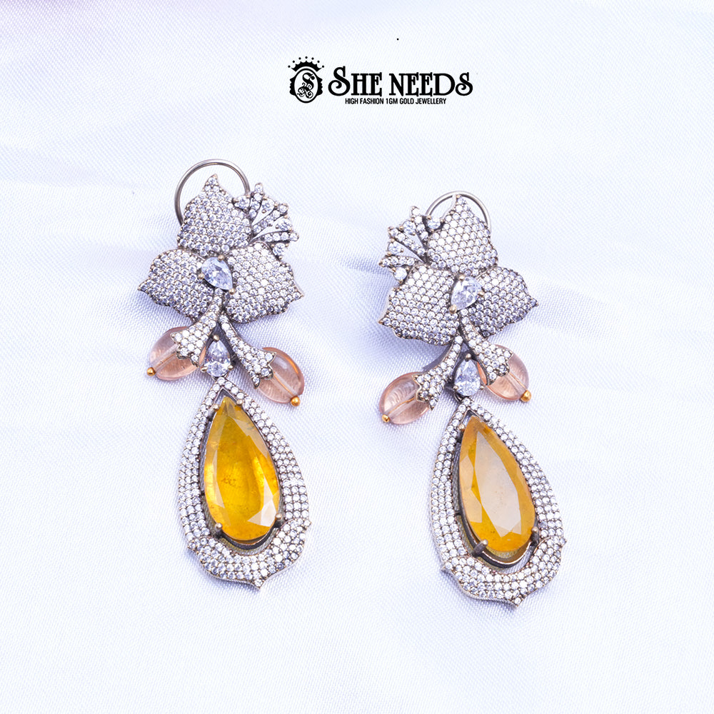 HIBISICUS DROP EARRINGS