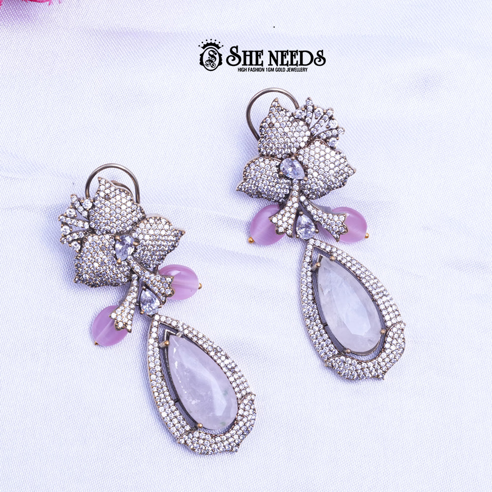 HIBISICUS DROP EARRINGS