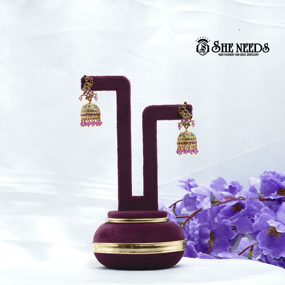 Tiered Jhumka Earrings