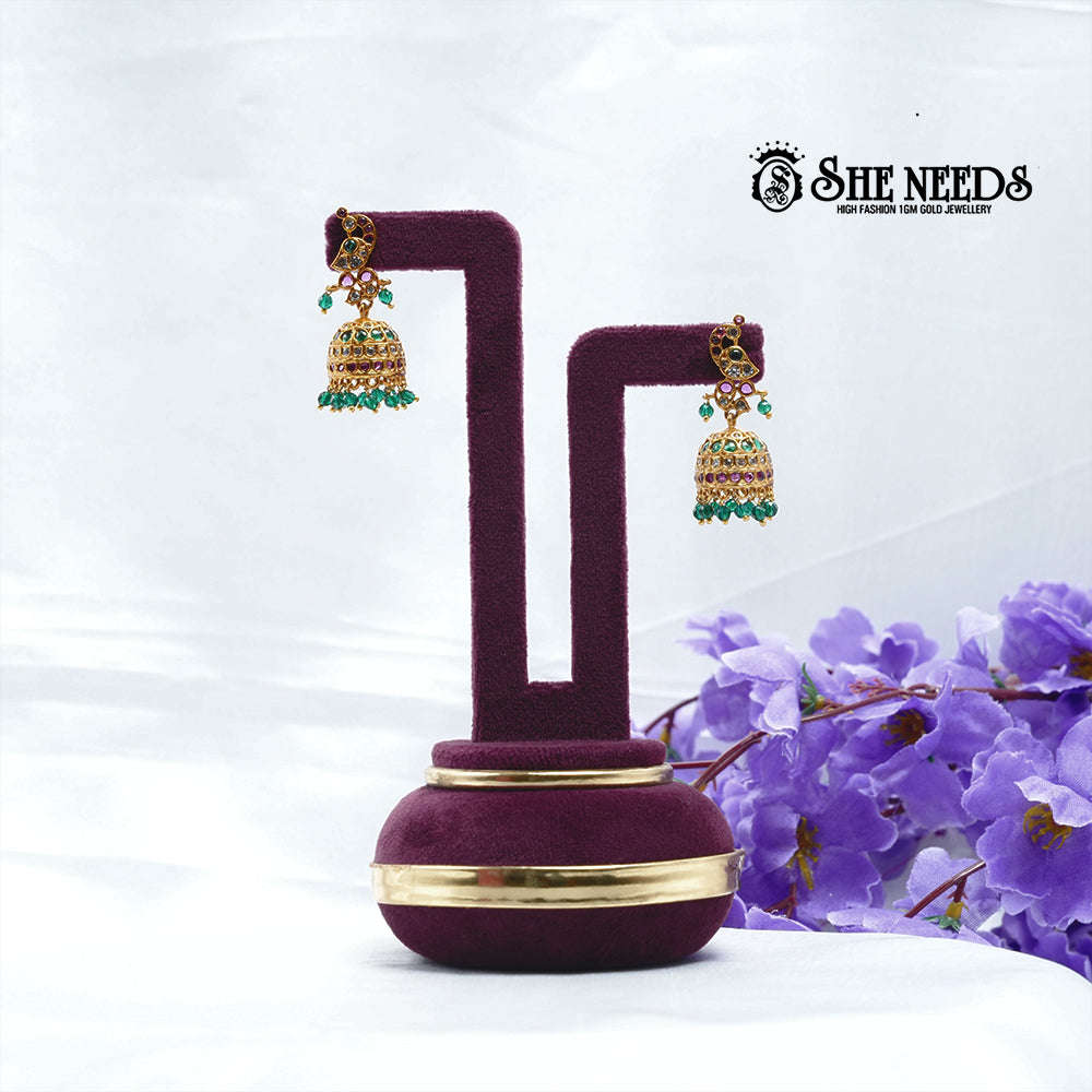 Tiered Jhumka Earrings
