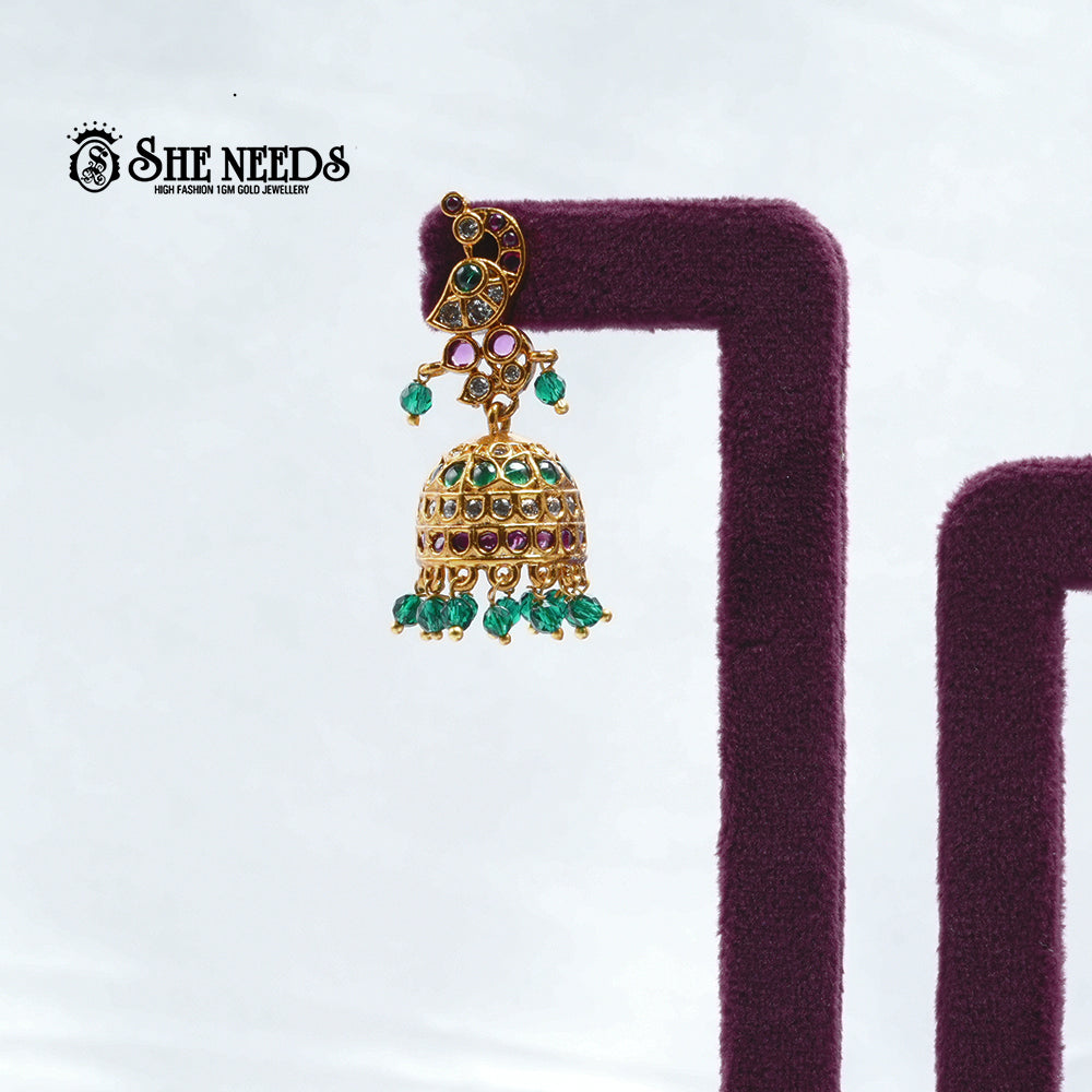 Tiered Jhumka Earrings