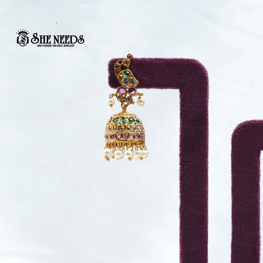 Tiered Jhumka Earrings