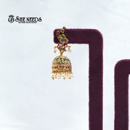 Tiered Jhumka Earrings