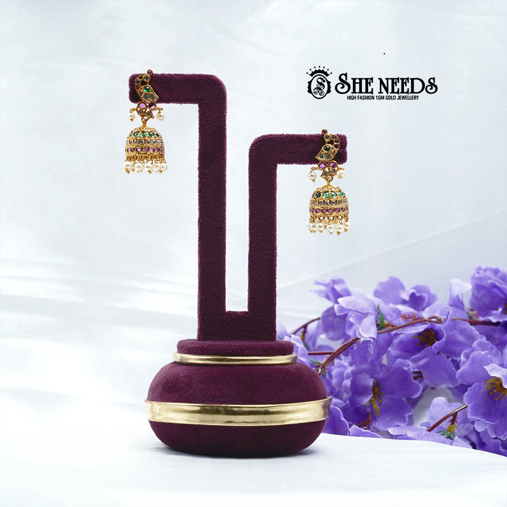 Tiered Jhumka Earrings