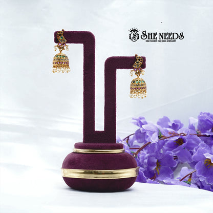 Tiered Jhumka Earrings