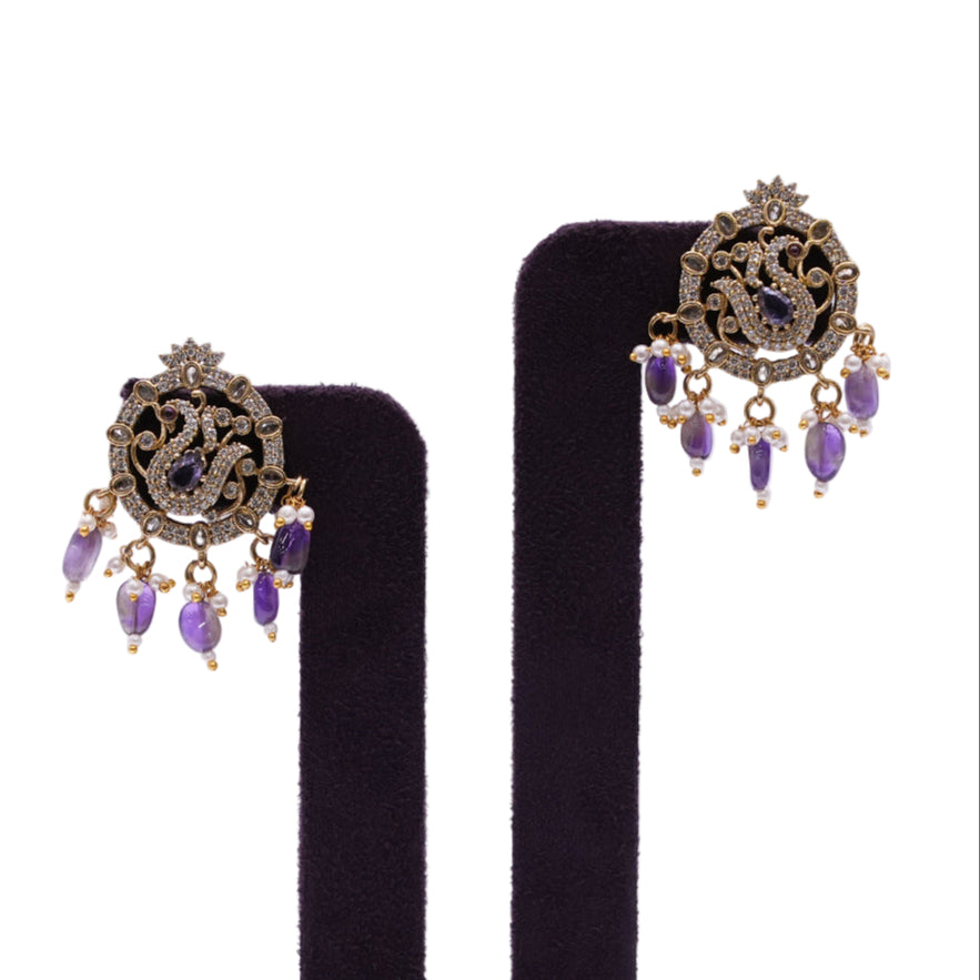 Stud Earrings (Purple)