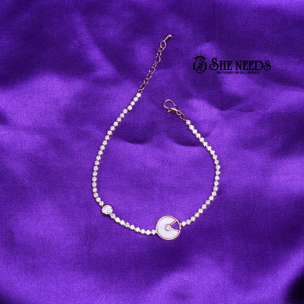 MOTHER OF PEARL HALO  BRACELET