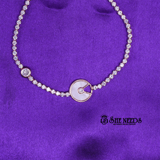 Mother-of-Pearl Halo Bracelet
