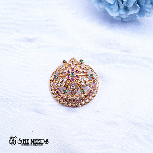 Lotus Design Saree Brooch