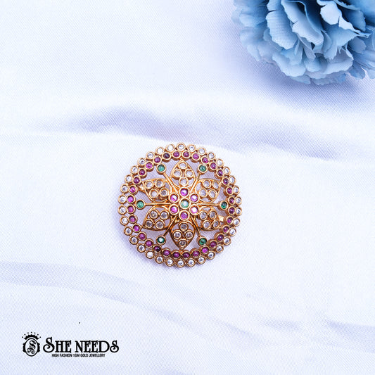 Lotus Design Saree Brooch