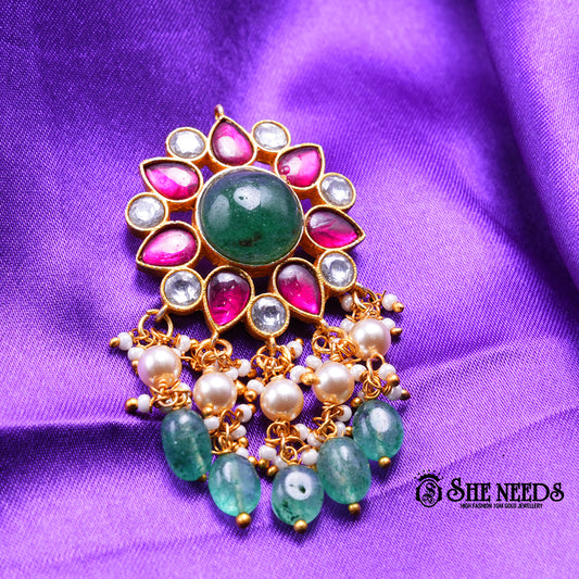 Floral Gem Chandbali