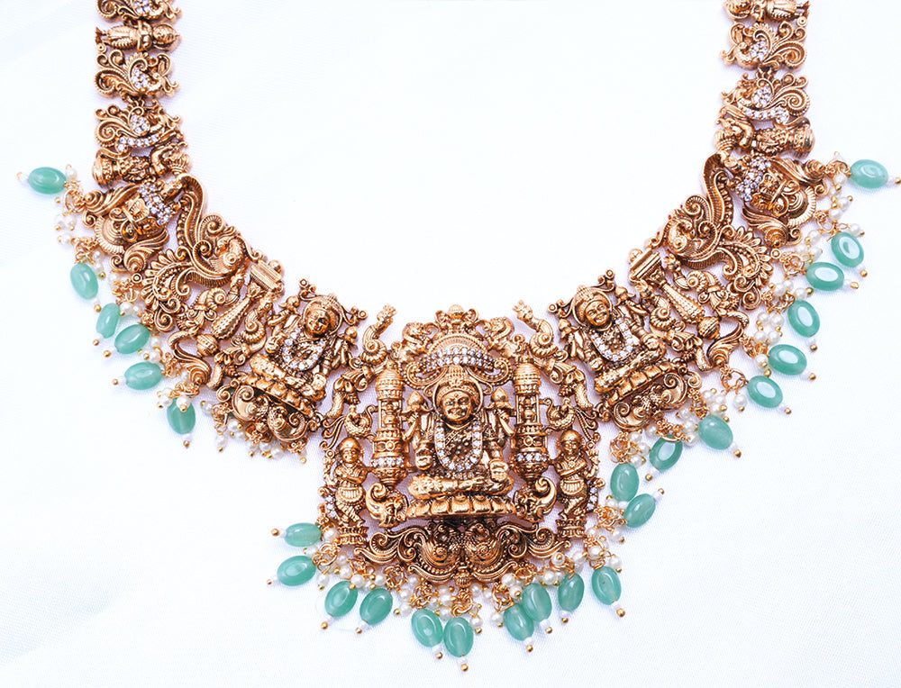 ANTIQUE LAKSHMI NAKSHI LONG NECKLACE