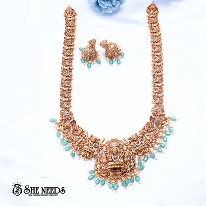 ANTIQUE LAKSHMI NAKSHI LONG NECKLACE