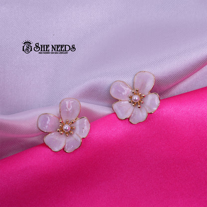 Classic Pearl Blossom Studs