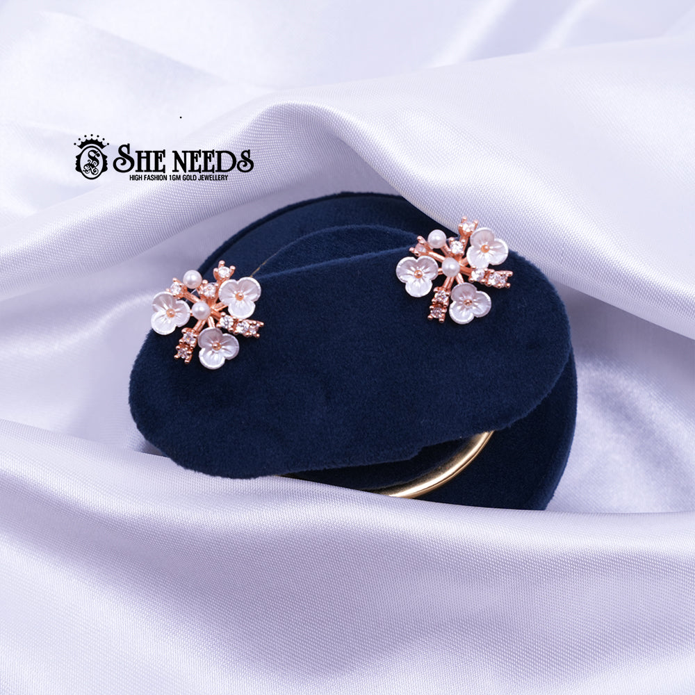 CRYSTAL BLOSSOM CLUSTER STUDS
