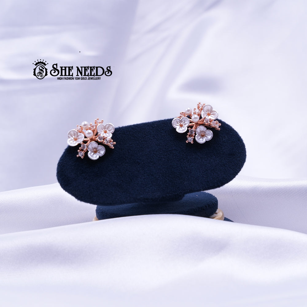 CRYSTAL BLOSSOM CLUSTER STUDS