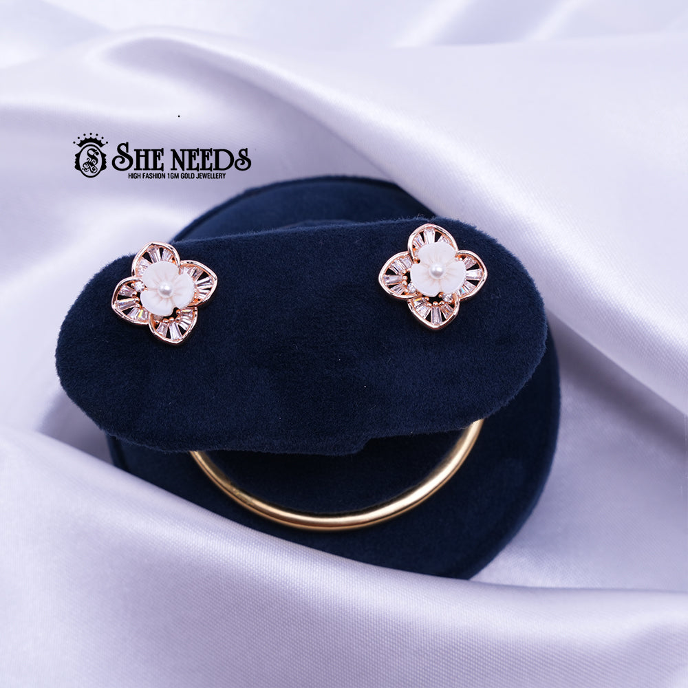 CRYSTAL BLOSSOM CLUSTER STUDS