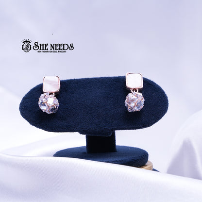 Classic Square Dangle Studs