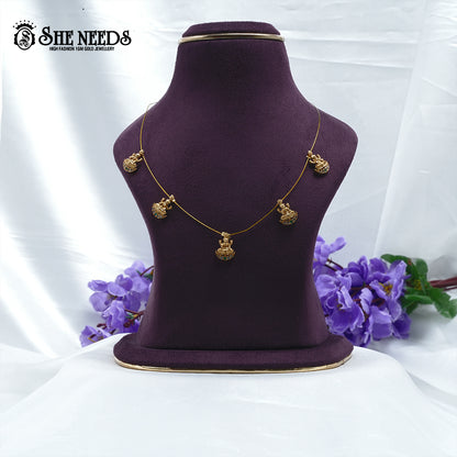 Ganesha Charm Wire Necklace