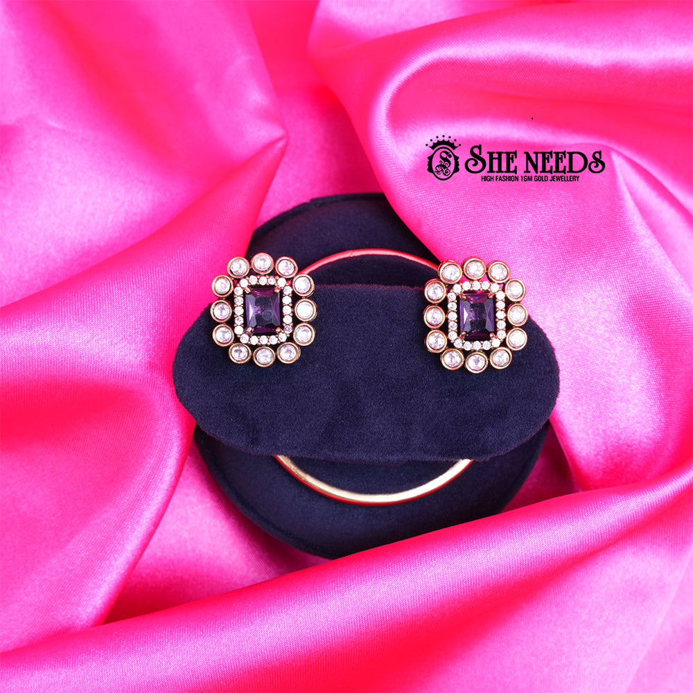VICTORIAN  RUBY STUDS