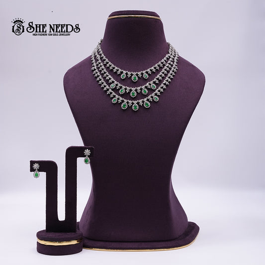 SILVER step by step necklace