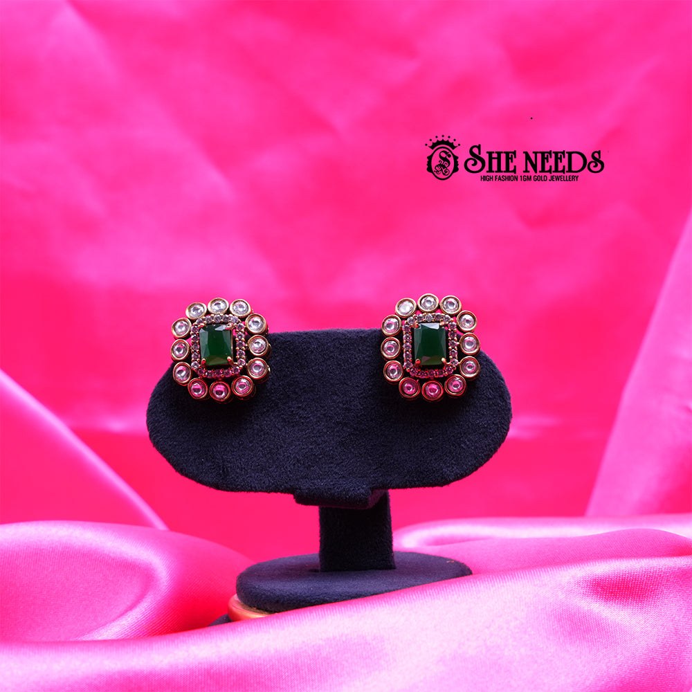 VICTORIAN  RUBY STUDS