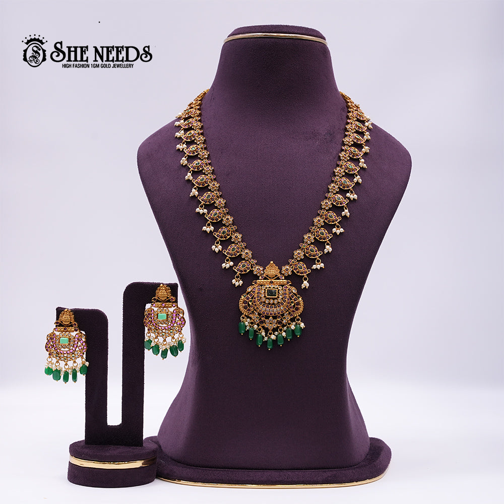 RUBY LONG NECKLACE SET